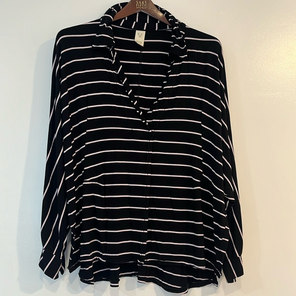 We the free oversized striped v neck